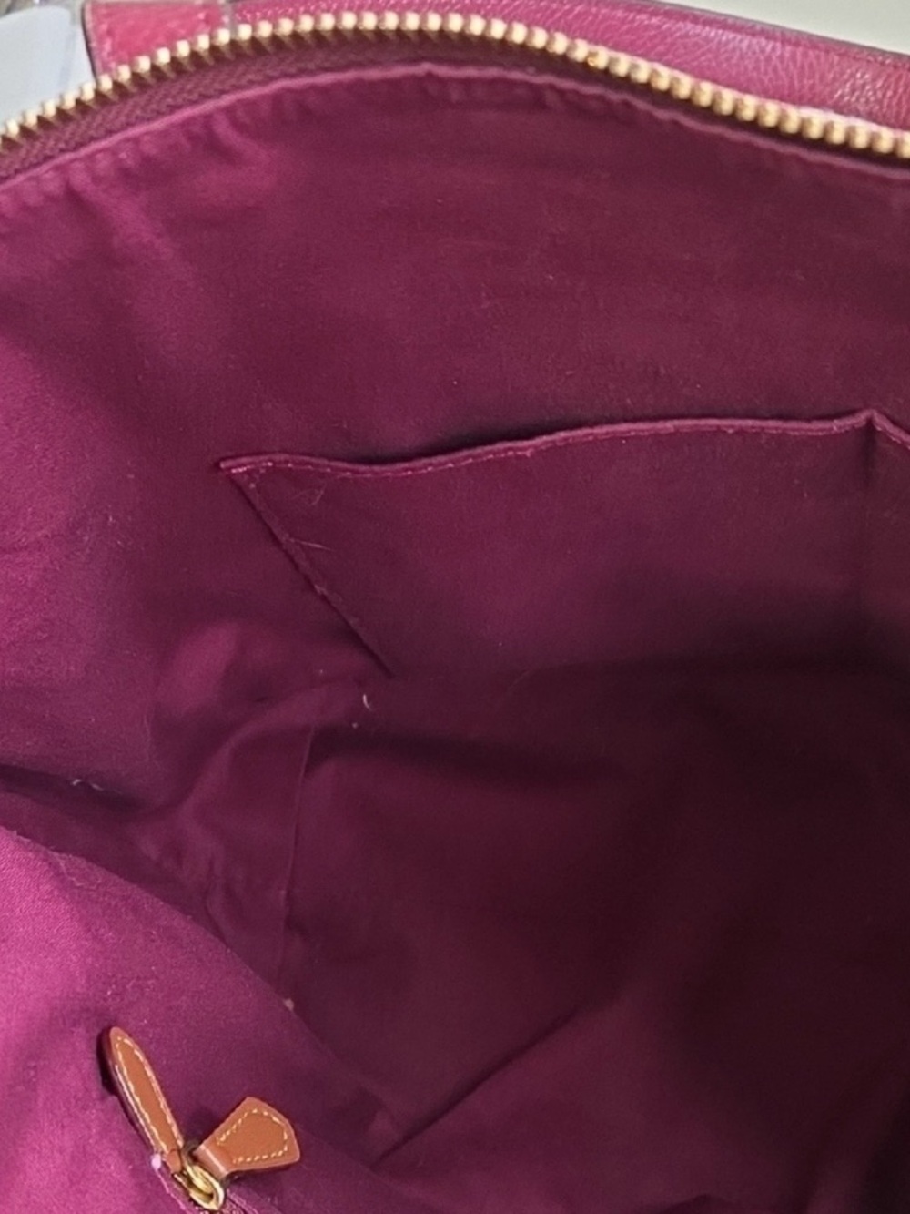 Coach Signature Jacquard Zip Tote Bag with Burgundy Leather Trim (Style 5106) - Picture 8 of 10